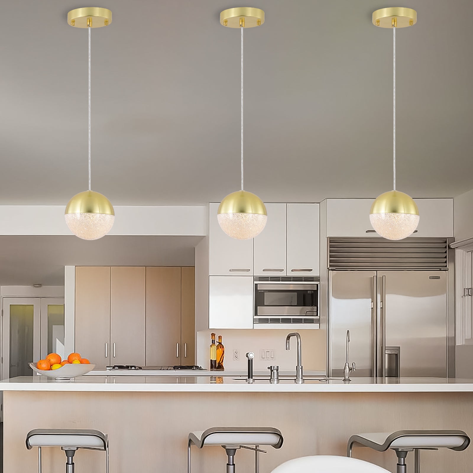 Modern Gold Globe Pendant Lights
