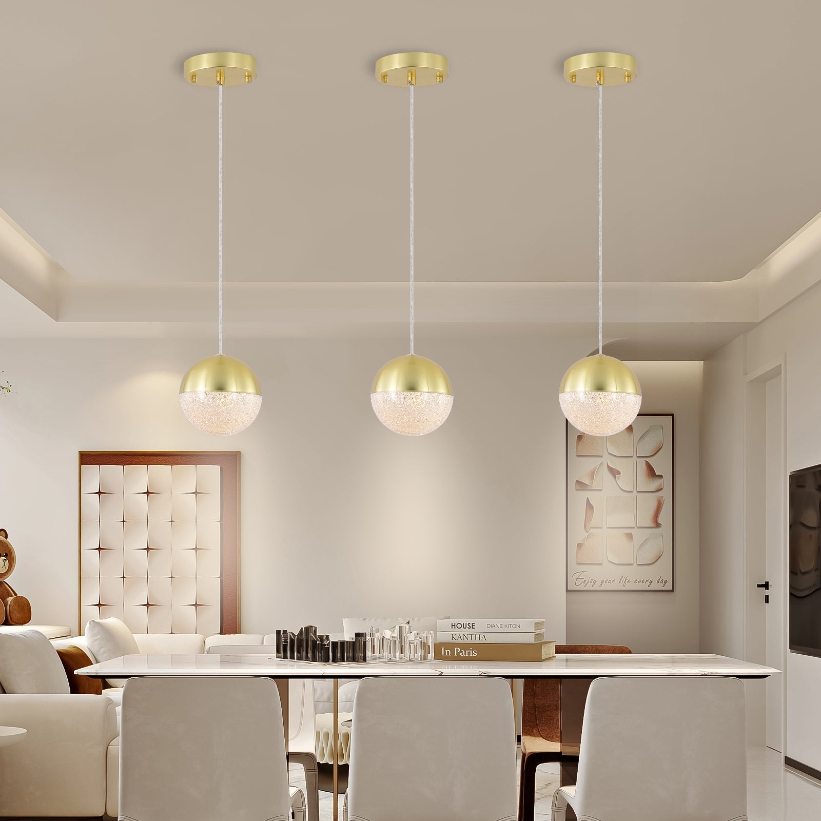 Modern Gold Globe Pendant Lights