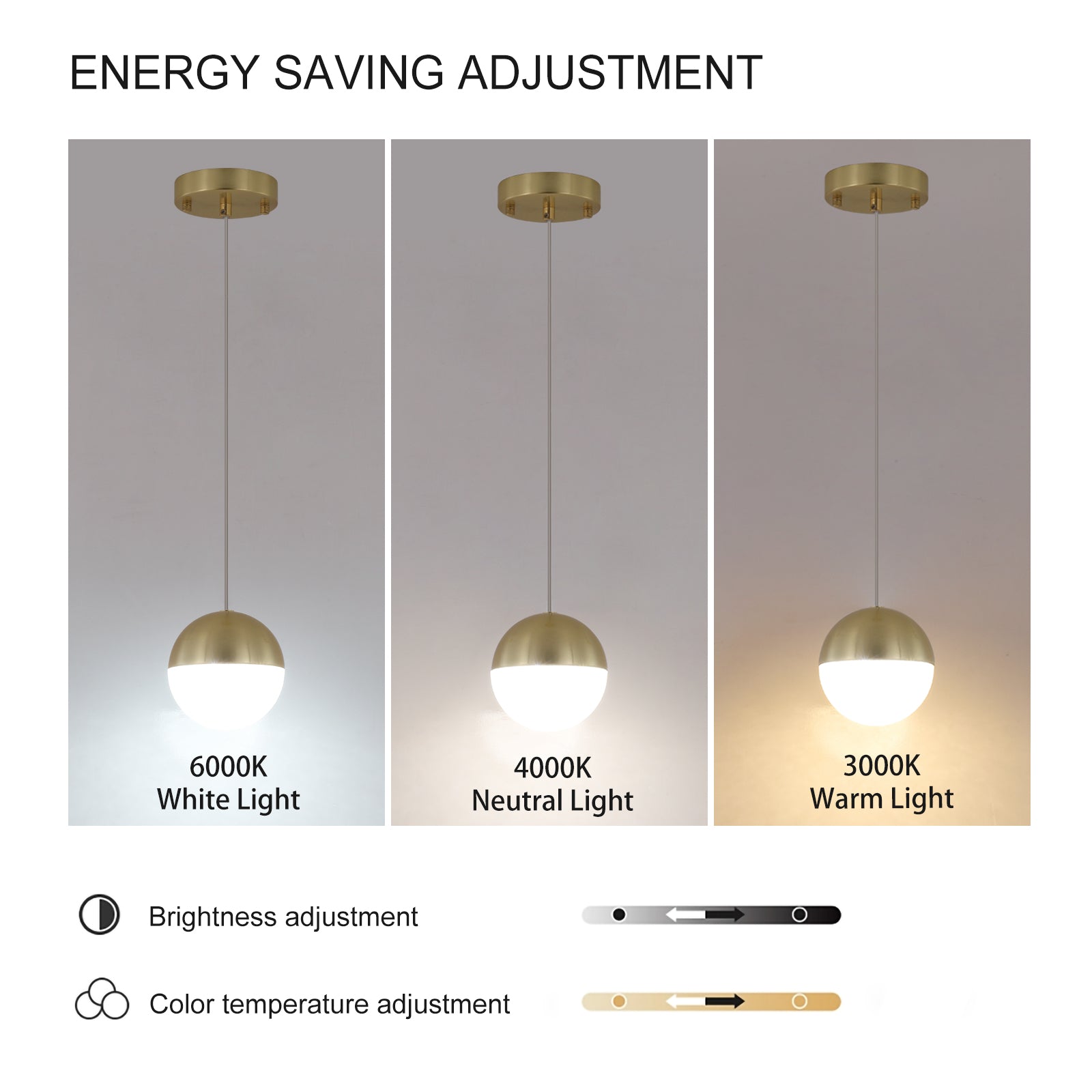 Modern Gold Globe Pendant Lights