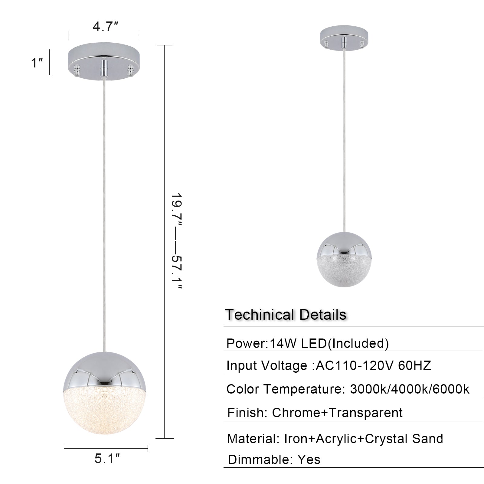 Modern Gold Globe Pendant Lights