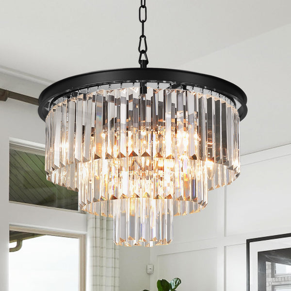 Unique Modern 3 Tiered Classic Luxury Crystal Chandeliers