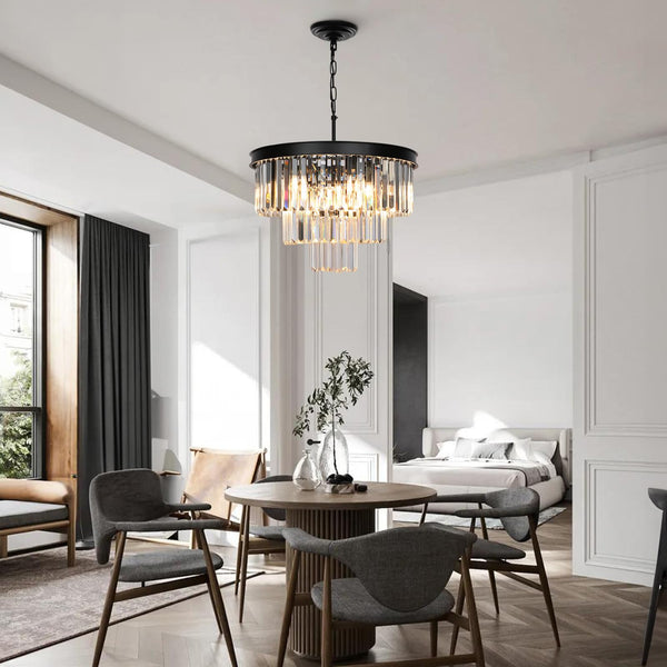 Unique Modern 3 Tiered Classic Luxury Crystal Chandeliers