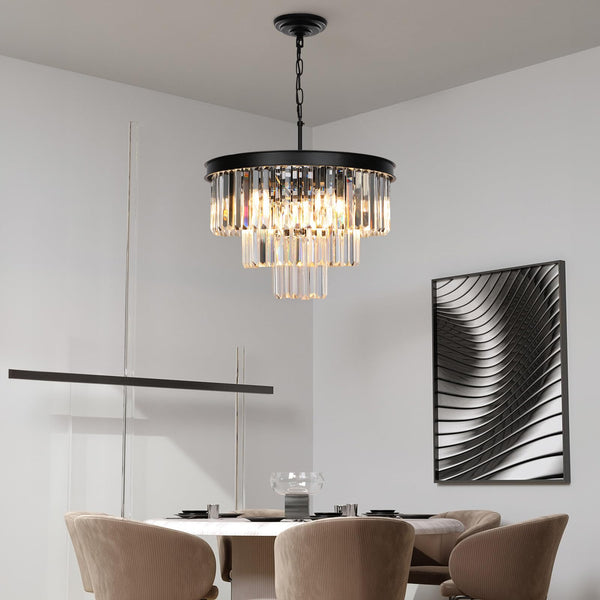 Unique Modern 3 Tiered Classic Luxury Crystal Chandeliers