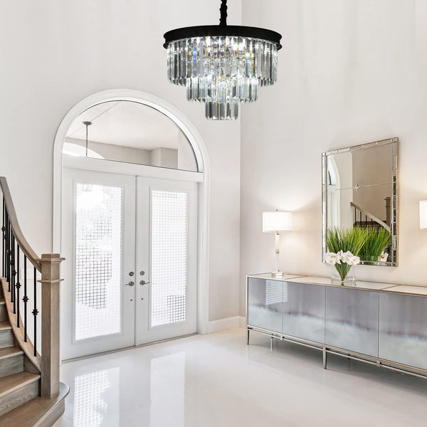 Unique Modern 3 Tiered Classic Luxury Crystal Chandeliers