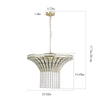 Modern Crystal Wide Waterfall Frosted Gold Chandeliers