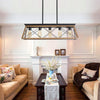 Rectangular Farmhouse Linear Island Pendent Lights