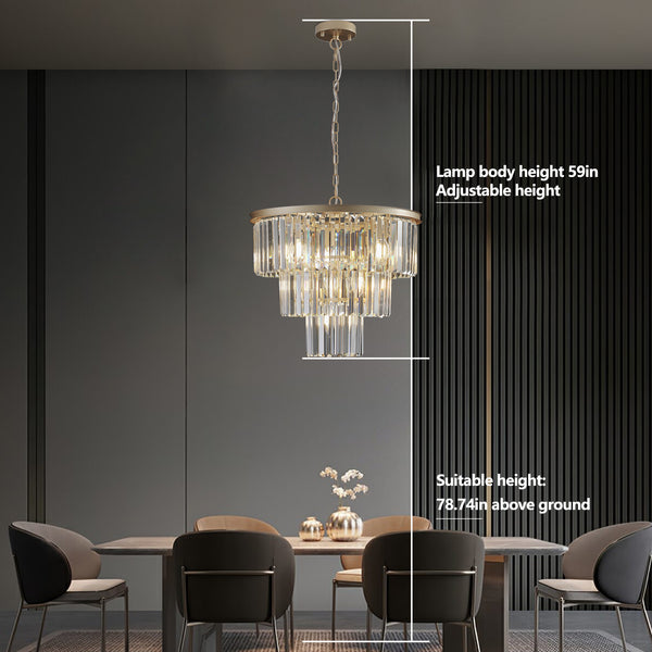 Unique Modern 3 Tiered Classic Luxury Crystal Chandeliers