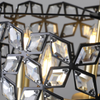 Modern 5-Light Black Crystal Round Chandeliers