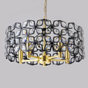 Modern 5-Light Black Crystal Round Chandeliers