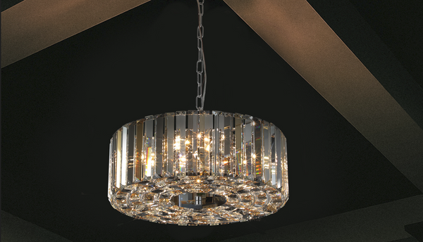 Elegant 4-Light Luxury Round Crystal Chandelier