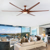 Modern Minimalist 100" Large Matte Black Ceiling Fan with Lights and Remote Control