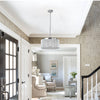 Crystal Round Drum Shade Hanging Elegant Pendant Lights