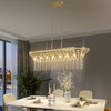 Modern Champagne Gold Oval Crystal Luxury Chandeliers