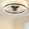 Modern Low Profile 20" Ceiling Fan with Light and Remote Control