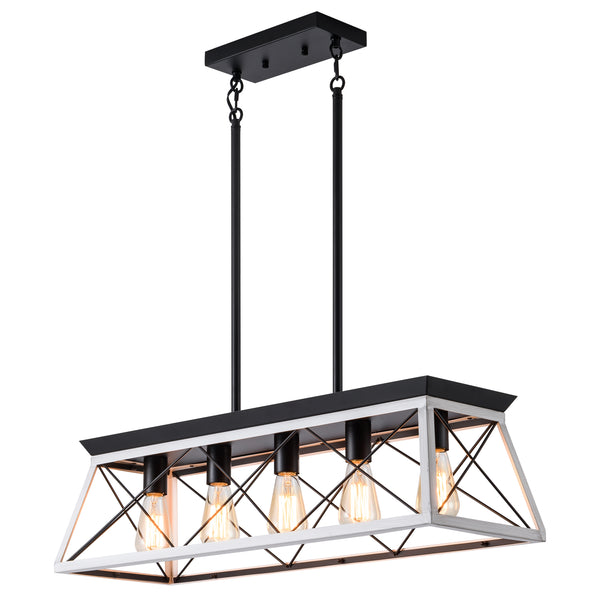 Rectangular Farmhouse Linear Island Pendent Lights