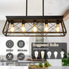 Rectangular Farmhouse Linear Island Pendent Lights