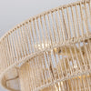 Hand-Woven Rattan Round Transitional Minimalist Boho Large Chandeliers