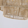 Hand-Woven Rattan Round Transitional Minimalist Boho Large Chandeliers