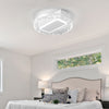 Modern Flush Mount Bladeless 20"Ceiling Fan with Dimmable Lights and Remote Control