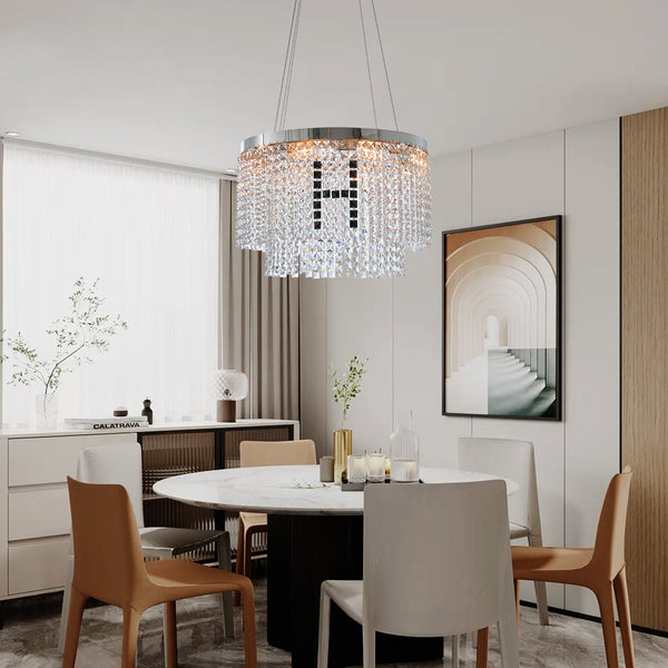 Elegant Sophisticated Modern K9 Crystal LED Chandeliers