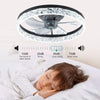 Dimmable LED Low Profile 20"Ceiling Fan with Reversible Blades Timer and Remote Control