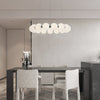 Modern Dimmable Integrated LED Round Pendant Lights with Bubble Acrylic Globe Shades