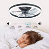 Modern Low Profile 20" Ceiling Fan with Light and Remote Control