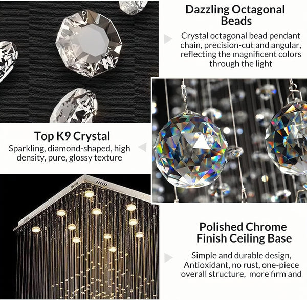 Crystal Raindrop Elegance Chandelier