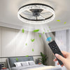 Dimmable LED Low Profile 20"Ceiling Fan with Reversible Blades Timer and Remote Control