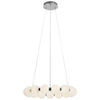 Modern Dimmable Integrated LED Round Pendant Lights with Bubble Acrylic Globe Shades