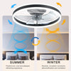 Modern Low Profile 20" Ceiling Fan with Light and Remote Control