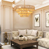 Hand-Woven Rattan Round Transitional Minimalist Boho Large Chandeliers