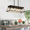 Rectangular Farmhouse Linear Island Pendent Lights