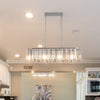 Luxury 8 Light Modern Crystal Oval Chandelier