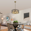 Modern 5-Light Black Crystal Round Chandeliers