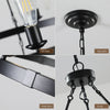 Black Farmhouse Wagon Wheel Rustic Vintage Pendant Lights