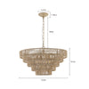 Hand-Woven Rattan Round Transitional Minimalist Boho Large Chandeliers