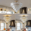 Luxury Modern 5-Tier Chrome Crystal Chandeliers