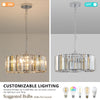 Elegant 4-Light Luxury Round Crystal Chandelier