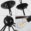 Modern Round Farmhouse Black Wagon Wheel Vintage Pendant Lights