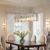 Luxury 8 Light Modern Crystal Oval Chandelier