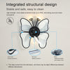 Low-Profile Flush Mount Black Butterfly Ceiling Fan with Lights Modern Dimmable Light APP & Remote Control