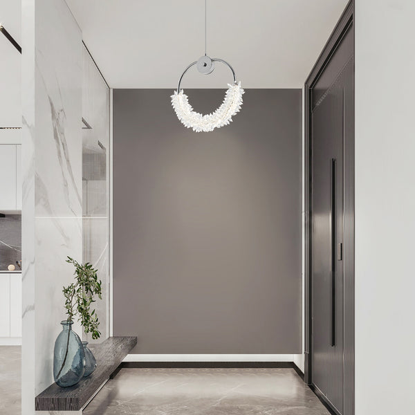 Modern Crystal Integrated LED Hanging Dimmable Pendant Light