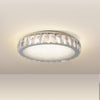 Modern Crystal Chandelier LED Flush Mount Round Ceiling Light