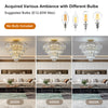 Luxury Modern 5-Tier Chrome Crystal Chandeliers