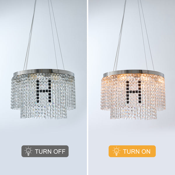 Elegant Sophisticated Modern K9 Crystal LED Chandeliers