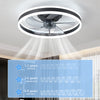 Modern Low Profile 20" Ceiling Fan with Light and Remote Control