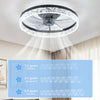 Dimmable LED Low Profile 20"Ceiling Fan with Reversible Blades Timer and Remote Control