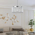 Crystal Round Drum Shade Hanging Elegant Pendant Lights