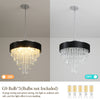 Modern Black Crystal Round Chandeliers